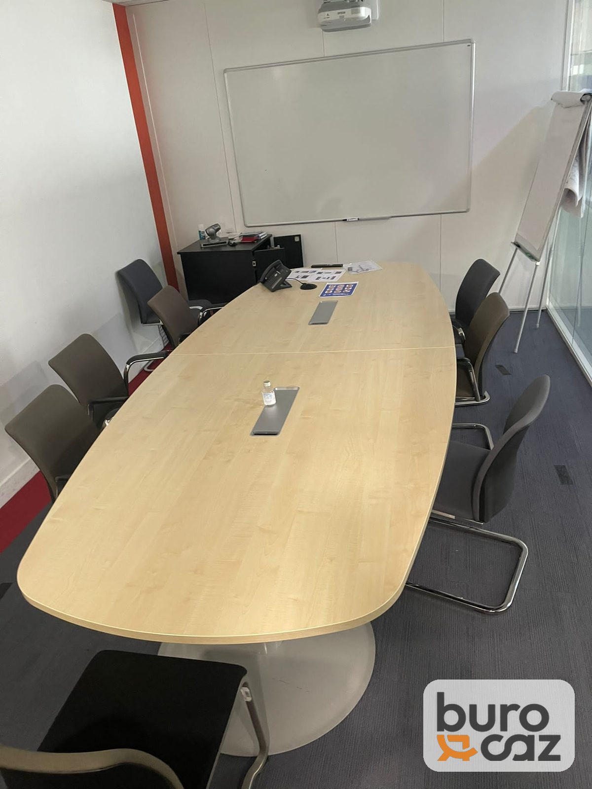 Table de réunion tonneau érable sur pieds tulipe — photo 2