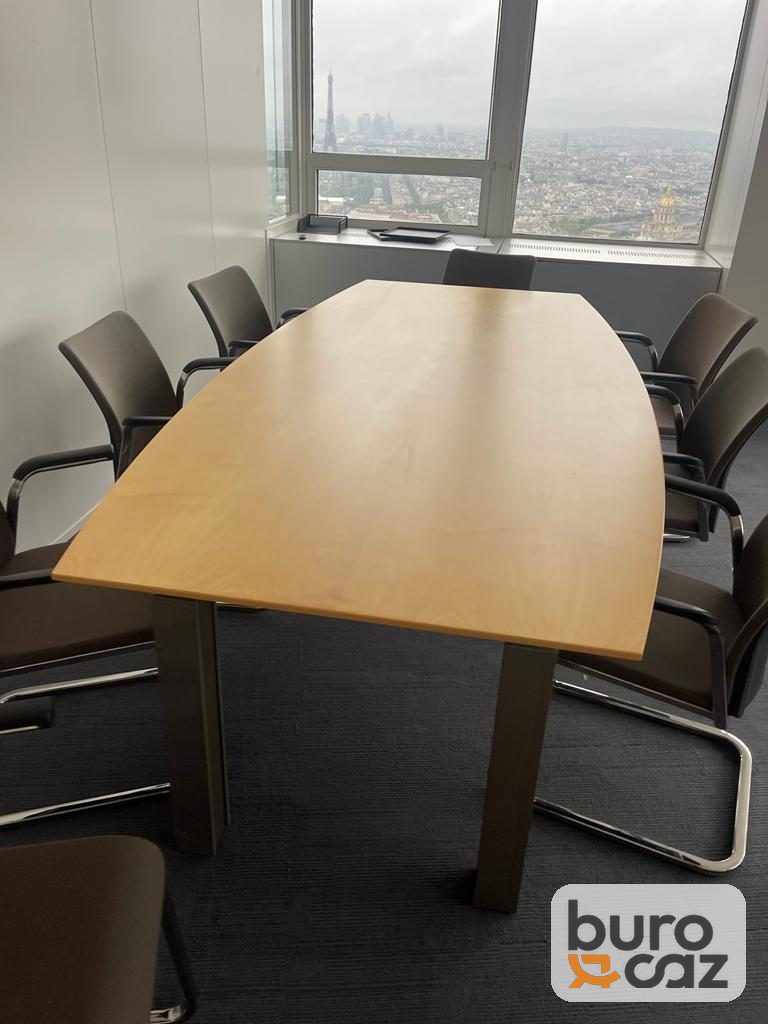 Table de réunion tonneau hêtre 8 personnes — photo 2