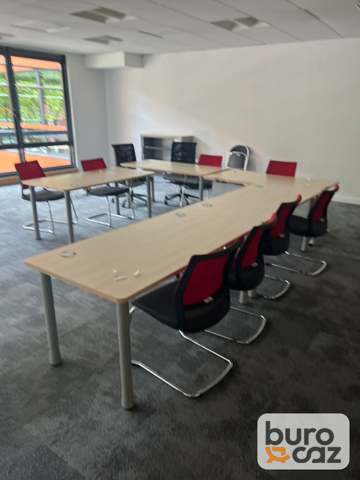 Table modulable finition érable pieds ronds — photo 2