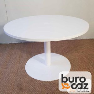 Table ronde blanche pied tulipe blanc