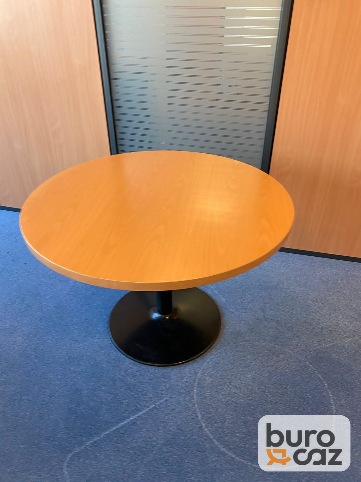 Table ronde hêtre pied tulipe noir