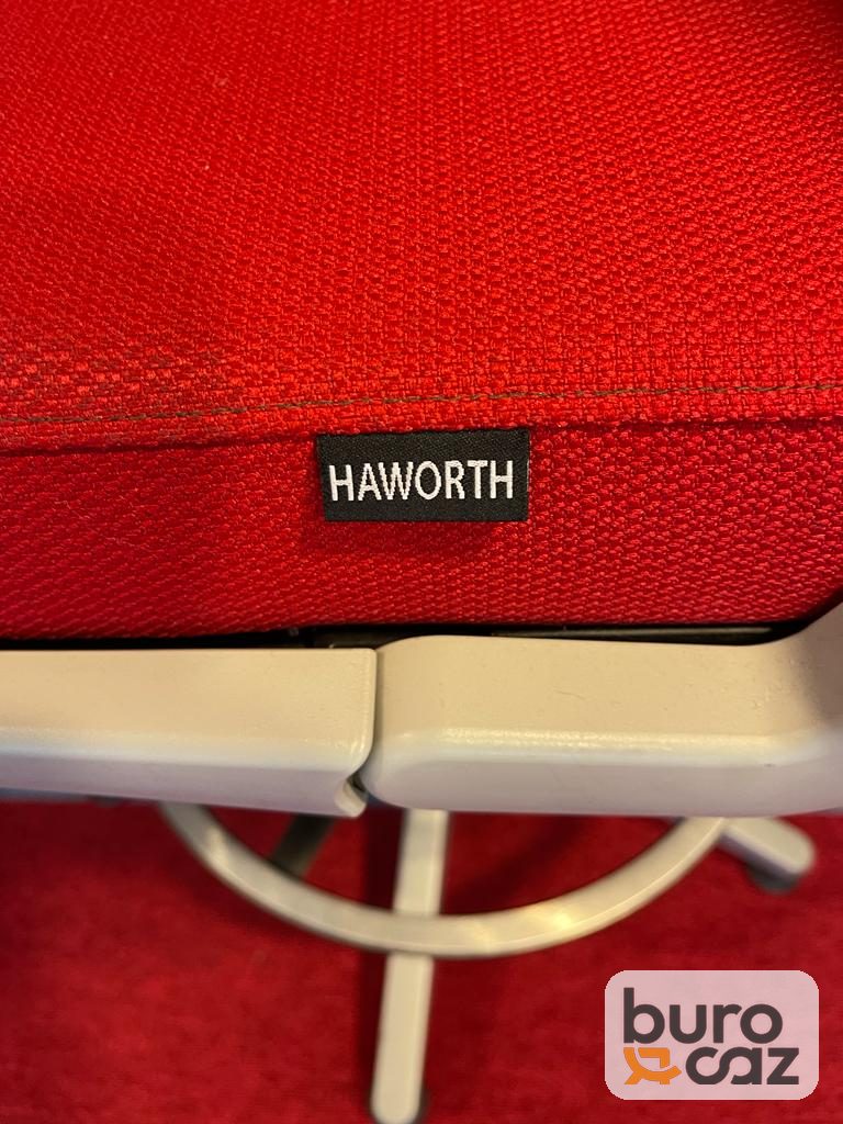 Tabouret haut ergonomique Haworth résille assise rouge — photo 5
