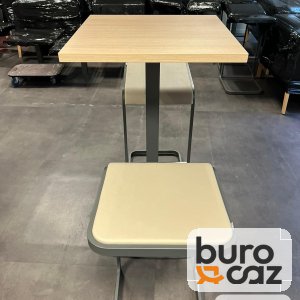 Tabouret haut luge assise beige